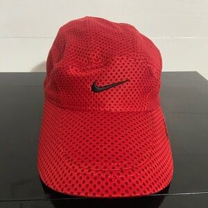 Nike Dri-Fit Red and Black Mesh Bucket Hat